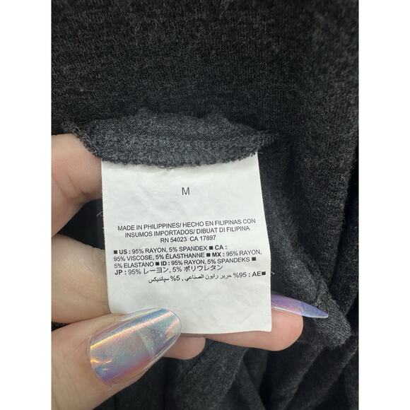 Old Navy Womens Dress Size Medium Plain Dark Gray Long Sleeve - Picture 4 of 9